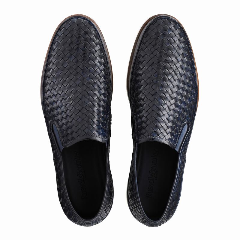Blue Russell And Bromley Sanmarino Men's Slip On Shoes | YYV622JF
