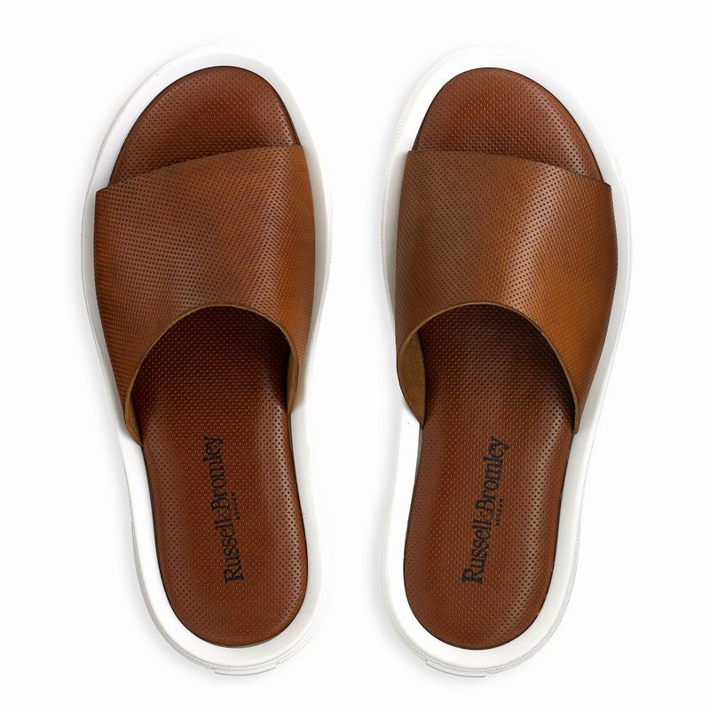 Brown Russell And Bromley Air Men's Sliders | HPU1351VP