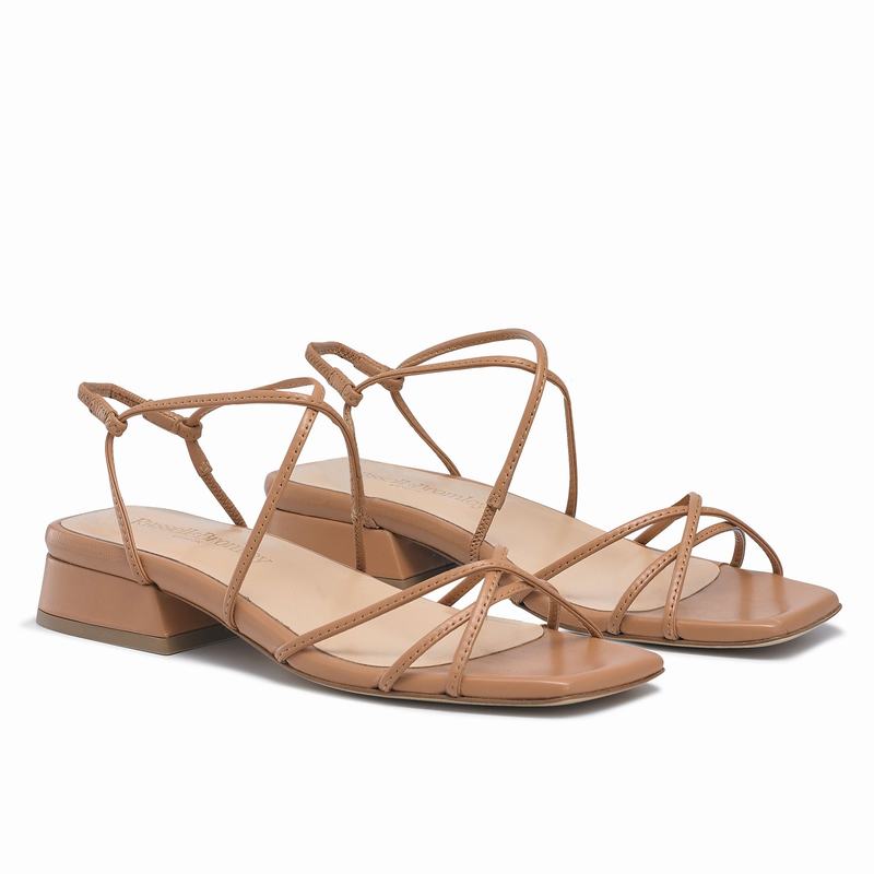 Brown Russell And Bromley Airstrip Women's Flat Sandals | UEB9312SO