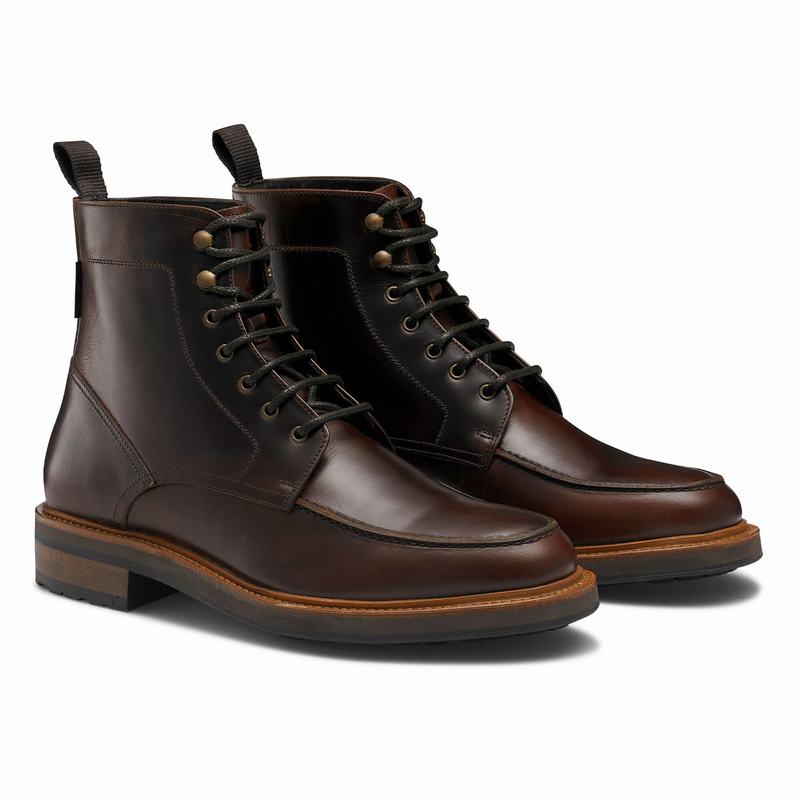 Brown Russell And Bromley Ambleside Men's Lace Up Boots | HCL9820WX