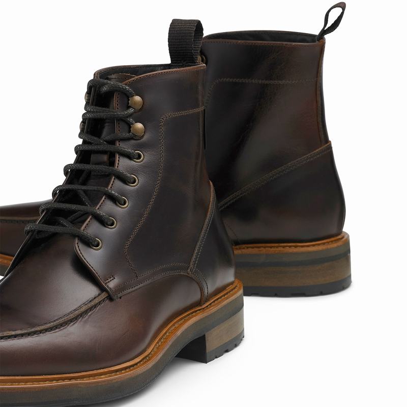 Brown Russell And Bromley Ambleside Men's Lace Up Boots | HCL9820WX