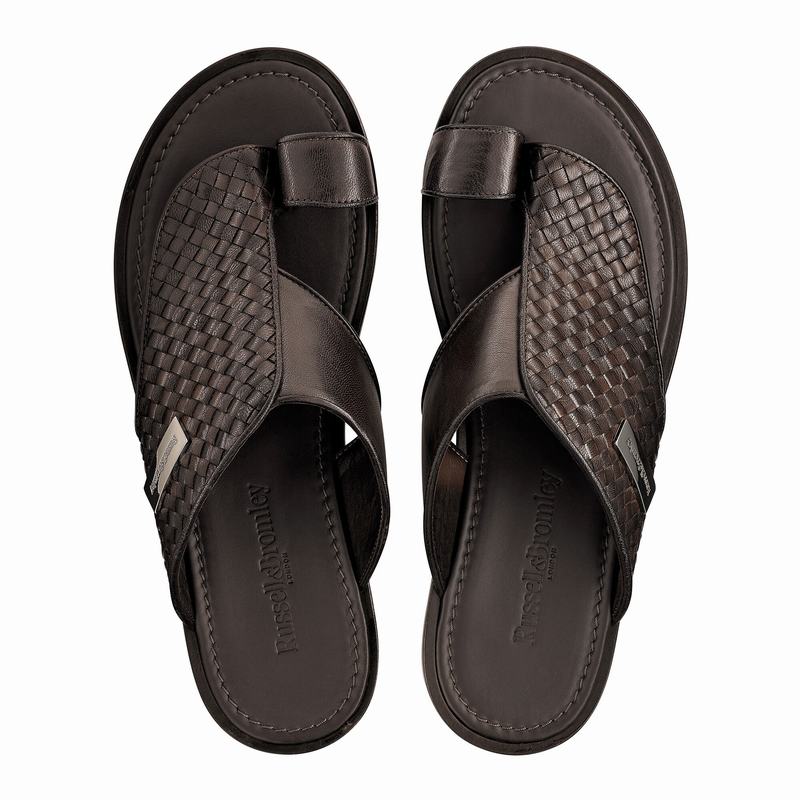 Brown Russell And Bromley Arabian Men's Sandals | XTZ830FE