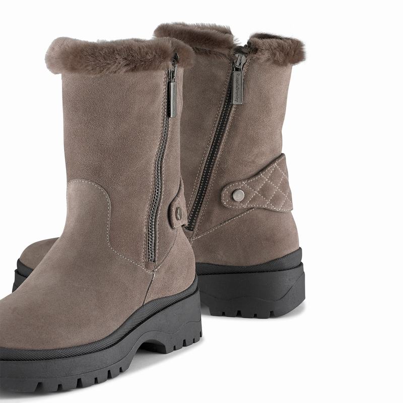 Brown Russell And Bromley Arctic Women's Ankle Boots | RBD770NY