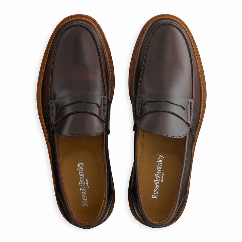 Brown Russell And Bromley Arnside Men's Loafers | KTJ4641FP