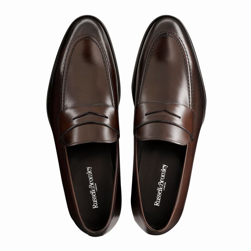 Brown Russell And Bromley Aspen Men's Loafers | CHG1037XU