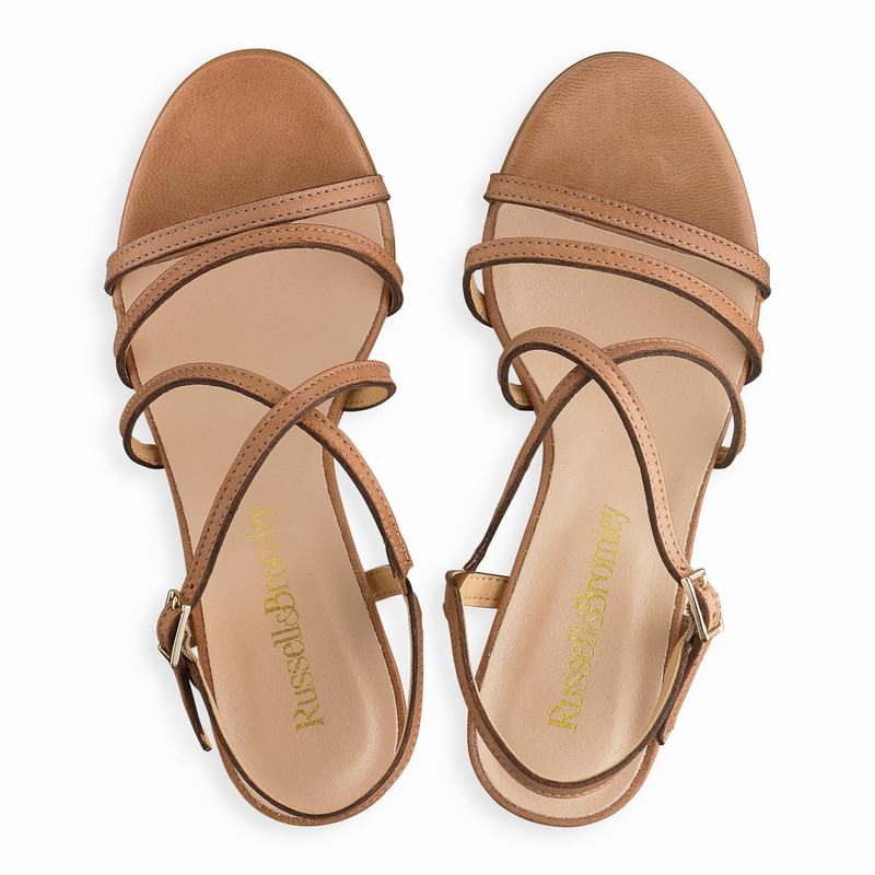 Brown Russell And Bromley Barely Women's Heeled Sandals | XTF9652WL