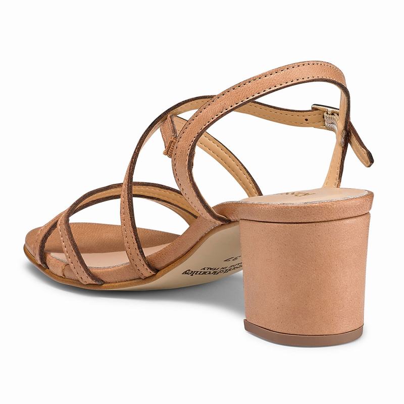Brown Russell And Bromley Barely Women's Heeled Sandals | XTF9652WL