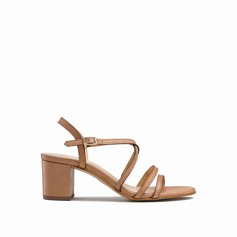 Brown Russell And Bromley Barely Women\'s Heeled Sandals | XTF9652WL