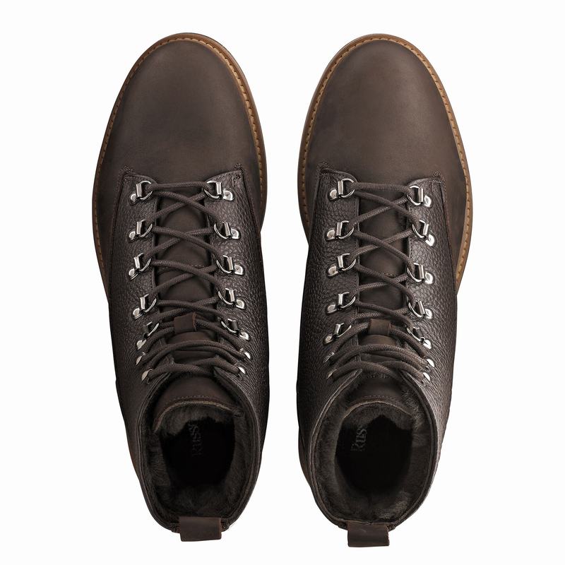 Brown Russell And Bromley Blizzard Men's Lace Up Boots | EFB1888NK