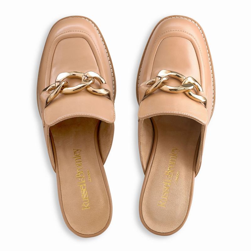 Brown Russell And Bromley Blockmule Women's Loafers | ZZL7863CG