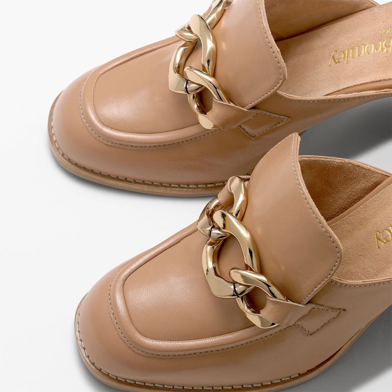 Brown Russell And Bromley Blockmule Women's Loafers | ZZL7863CG