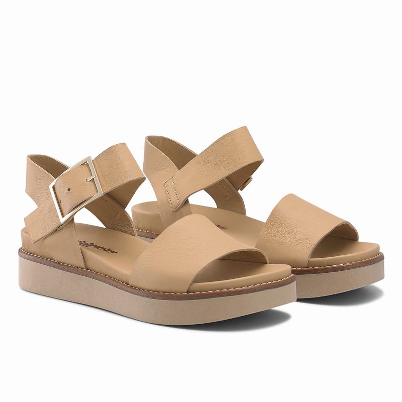 Brown Russell And Bromley Boston Women's Wedge Sandals | MJF7582JJ