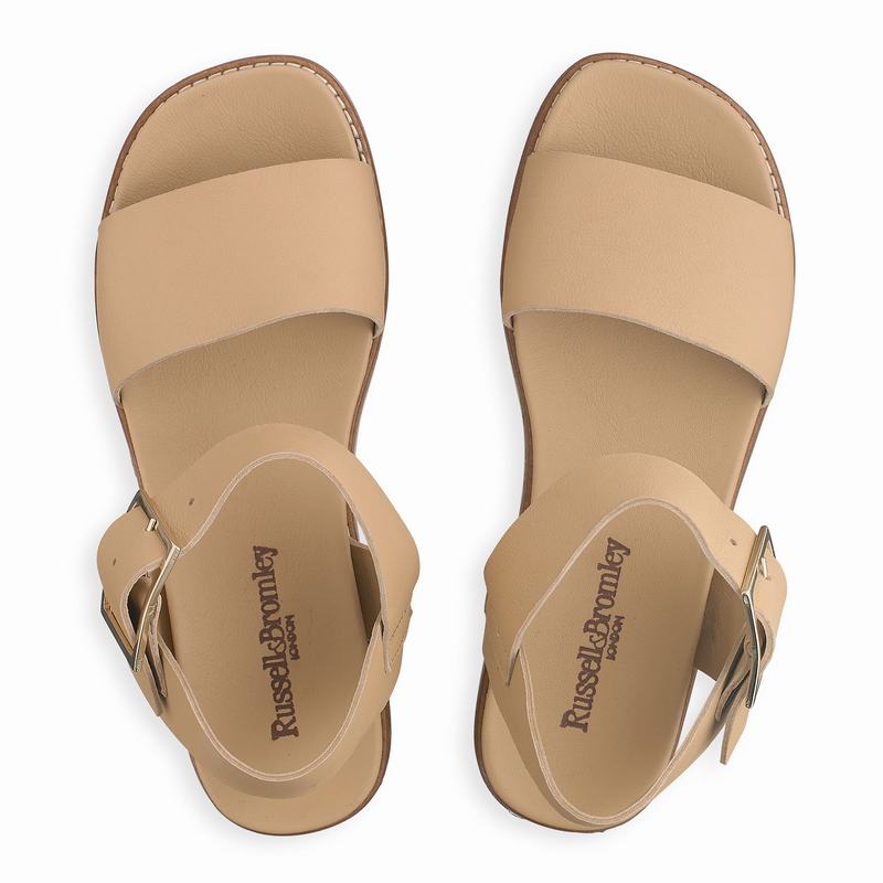Brown Russell And Bromley Boston Women's Wedge Sandals | MJF7582JJ