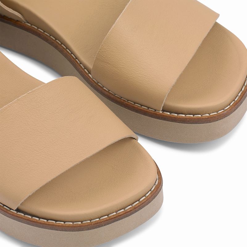 Brown Russell And Bromley Boston Women's Wedge Sandals | MJF7582JJ