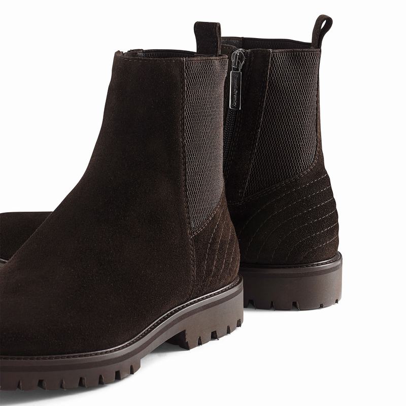 Brown Russell And Bromley Brando Men's Chelsea Boots | HHD2391AN
