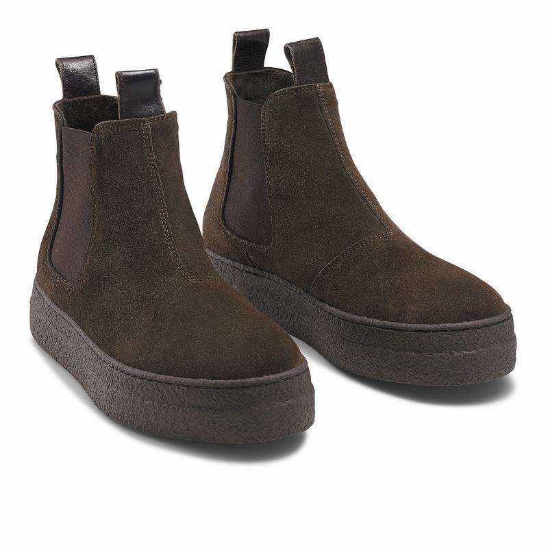 Brown Russell And Bromley Bumble Women's Chelsea Boots | WXK5153LC