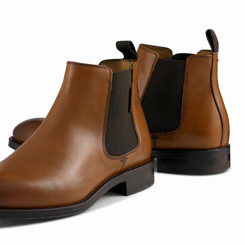 Brown Russell And Bromley Burlington Men's Chelsea Boots | ANV4856GJ
