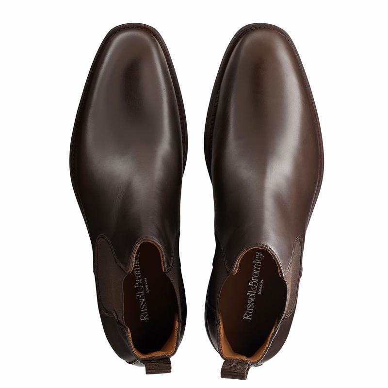 Brown Russell And Bromley Burlington Men's Chelsea Boots | CLN4247PW