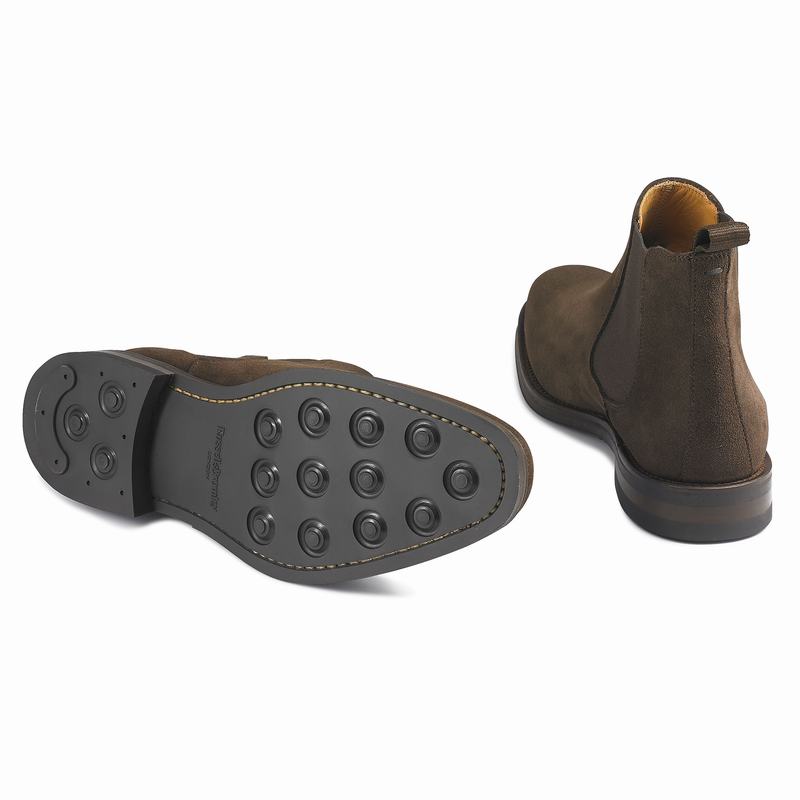Brown Russell And Bromley Burlington Men's Chelsea Boots | FUG379LW