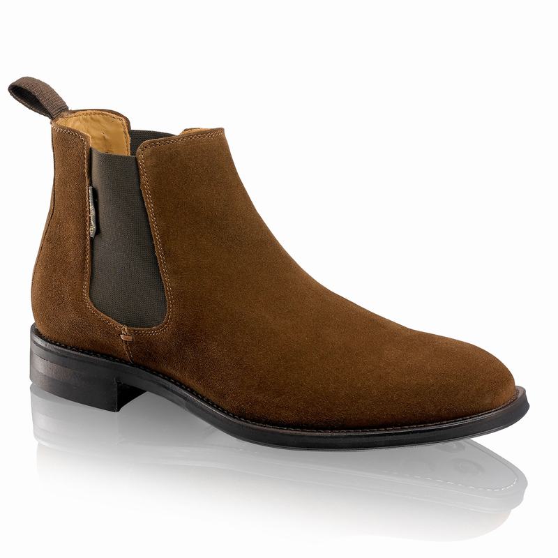 Brown Russell And Bromley Burlington Men's Chelsea Boots | UTY7353LY