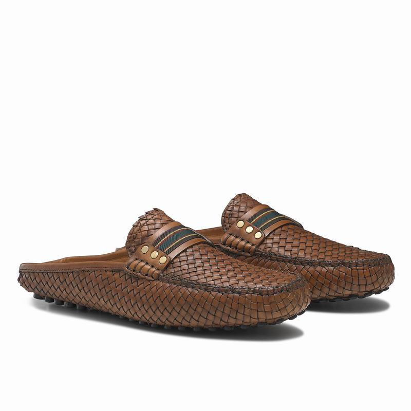 Brown Russell And Bromley Cabriolet Men's Loafers | ENO174DY