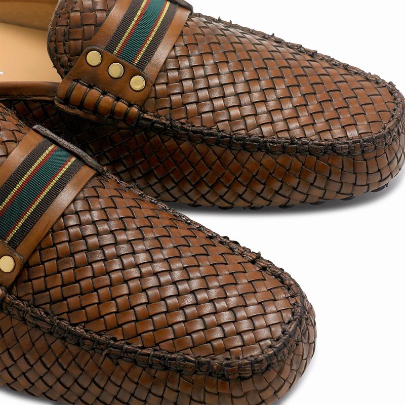 Brown Russell And Bromley Cabriolet Men's Loafers | ENO174DY