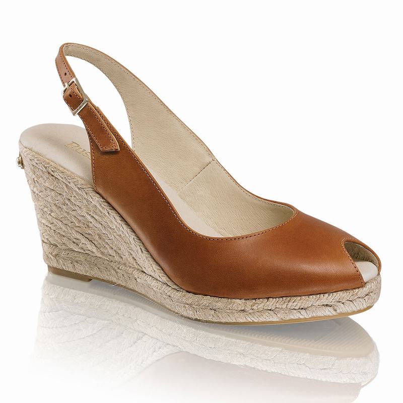 Brown Russell And Bromley Candyfloss Women's Espadrilles | REV5070VM