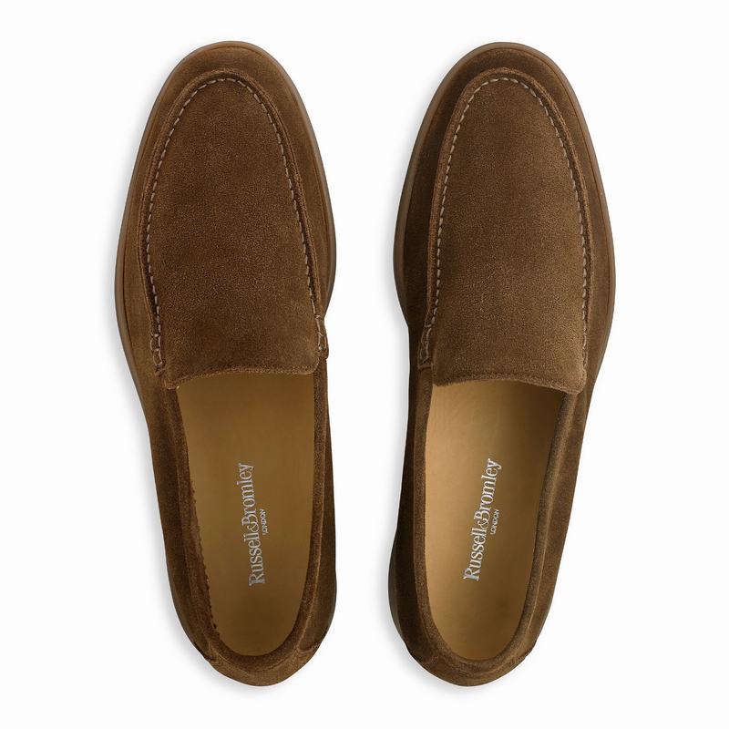 Brown Russell And Bromley Carmel Men's Slip On Shoes | YIH3897IX