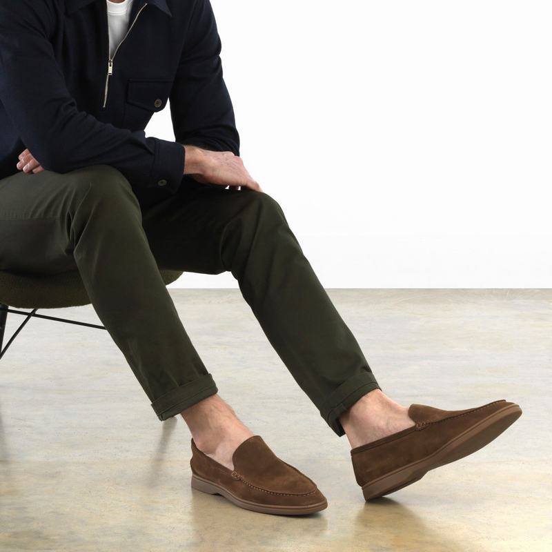Brown Russell And Bromley Carmel Men's Slip On Shoes | YIH3897IX