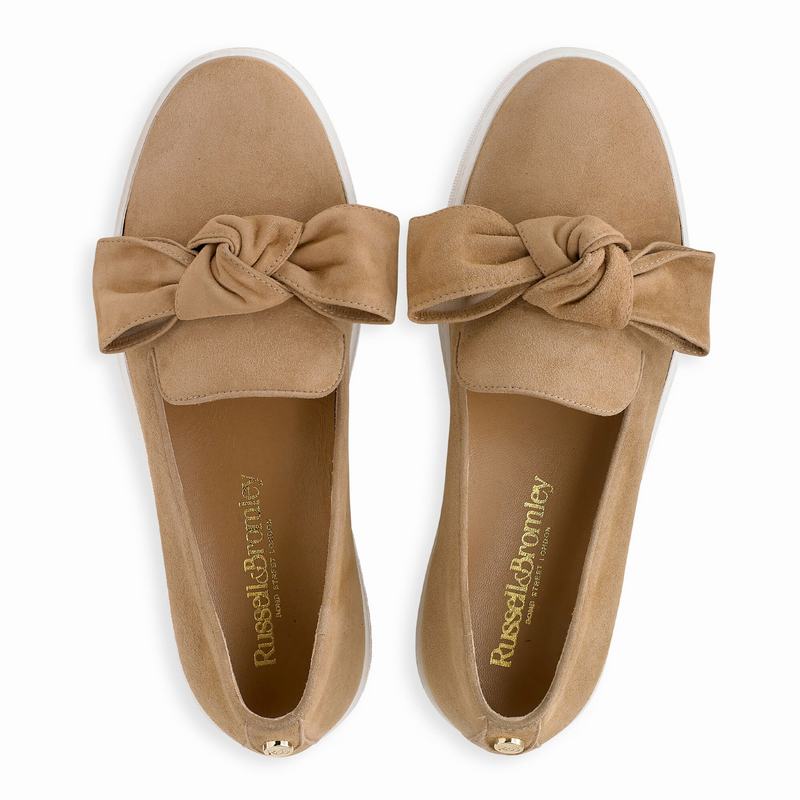 Brown Russell And Bromley Casablanca Women's Slip On Trainers | IJS9971UL