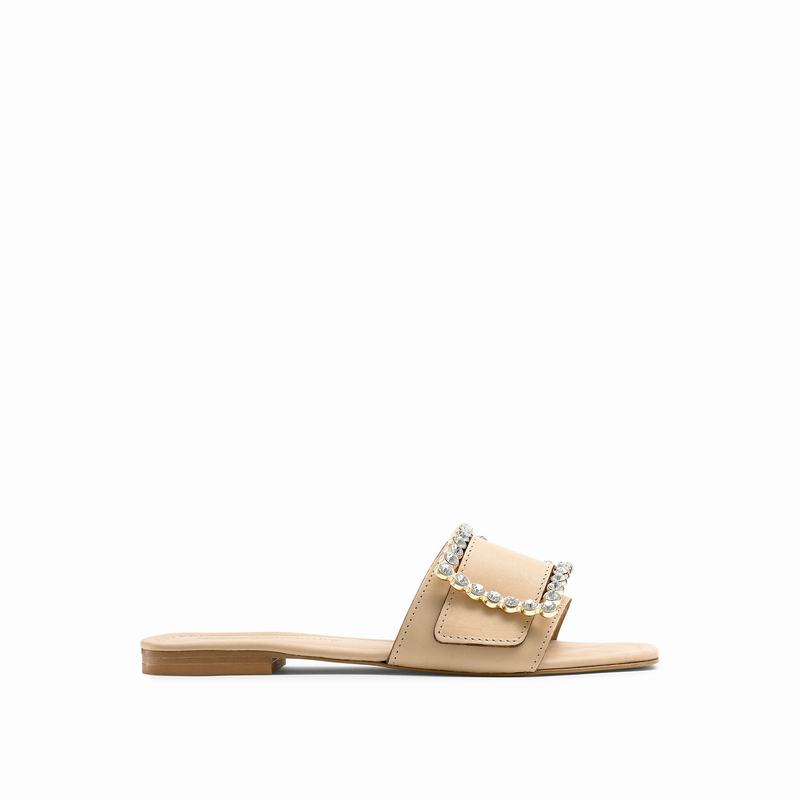 Brown Russell And Bromley Cindy Women\'s Flat Sandals | HDO3558AB