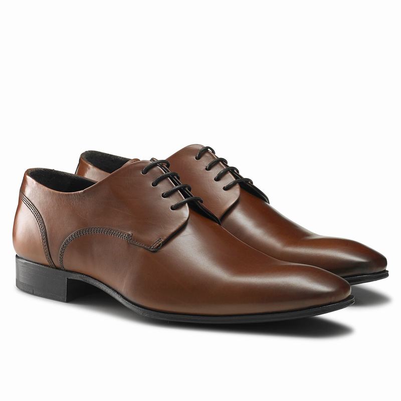 Brown Russell And Bromley City Men's Derby Shoes | DYQ5199RT