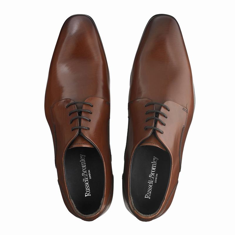 Brown Russell And Bromley City Men's Derby Shoes | DYQ5199RT