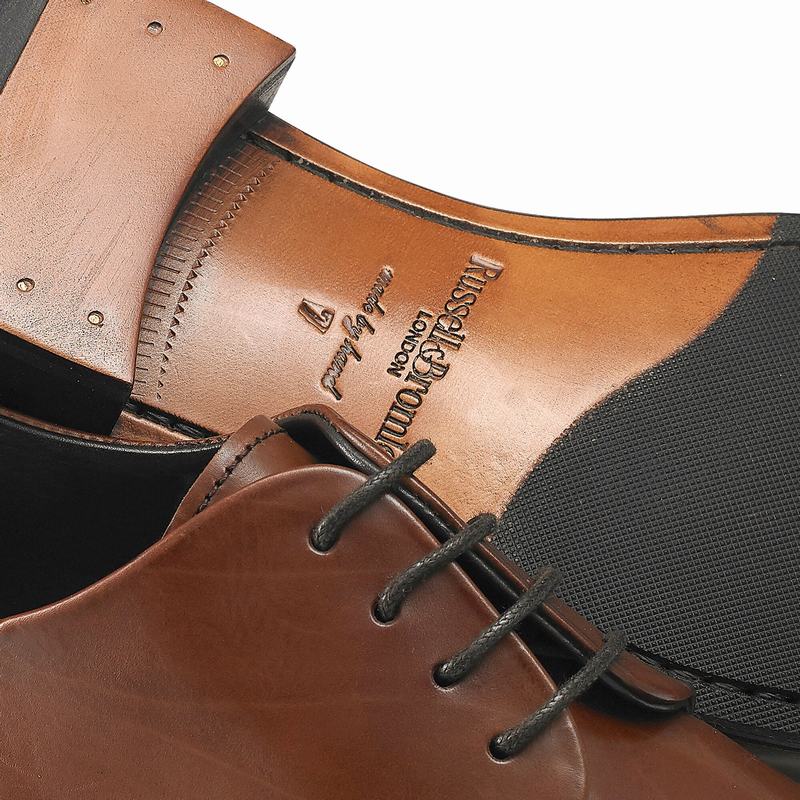 Brown Russell And Bromley City Men's Derby Shoes | DYQ5199RT