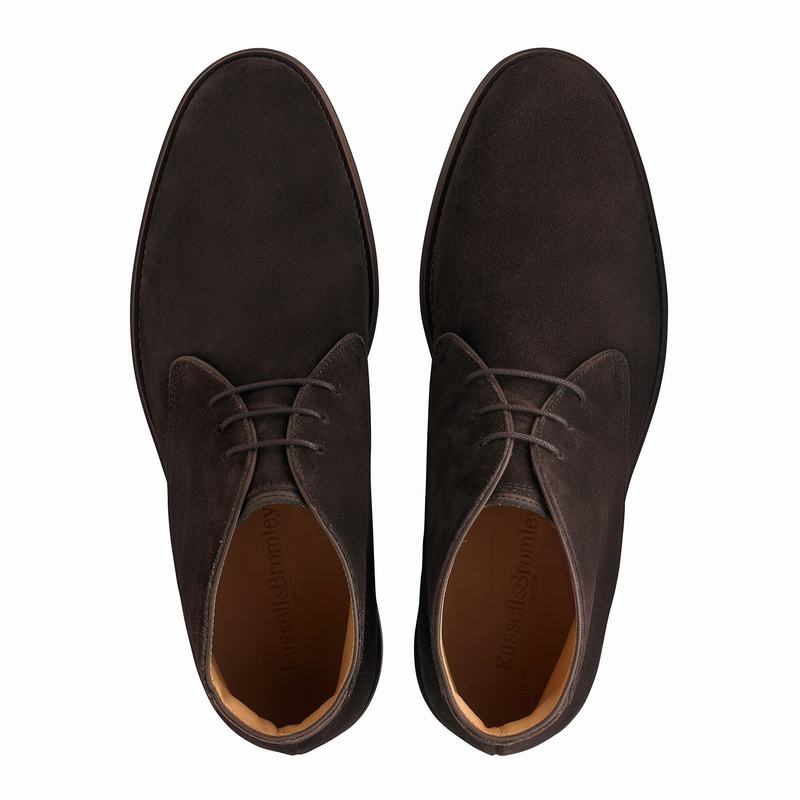Brown Russell And Bromley Classic Men's Desert Boots | GLW9772GN