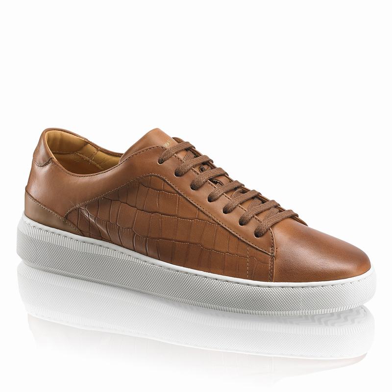 Brown Russell And Bromley Clear Run Men's Low Top Sneakers | BAY6553BN