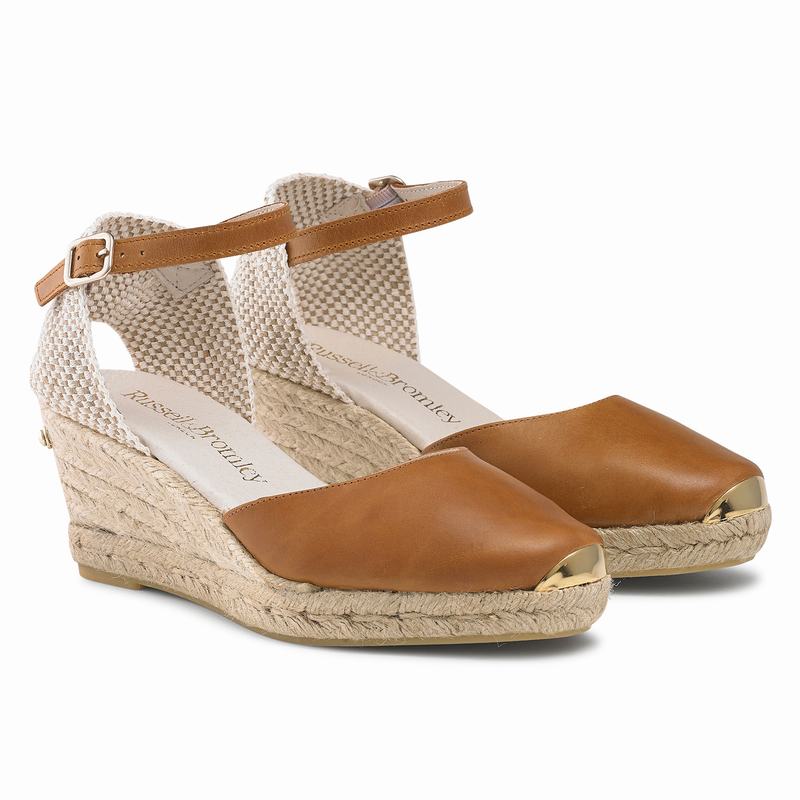 Brown Russell And Bromley Coco-nut Women's Espadrilles | JVE4297BM