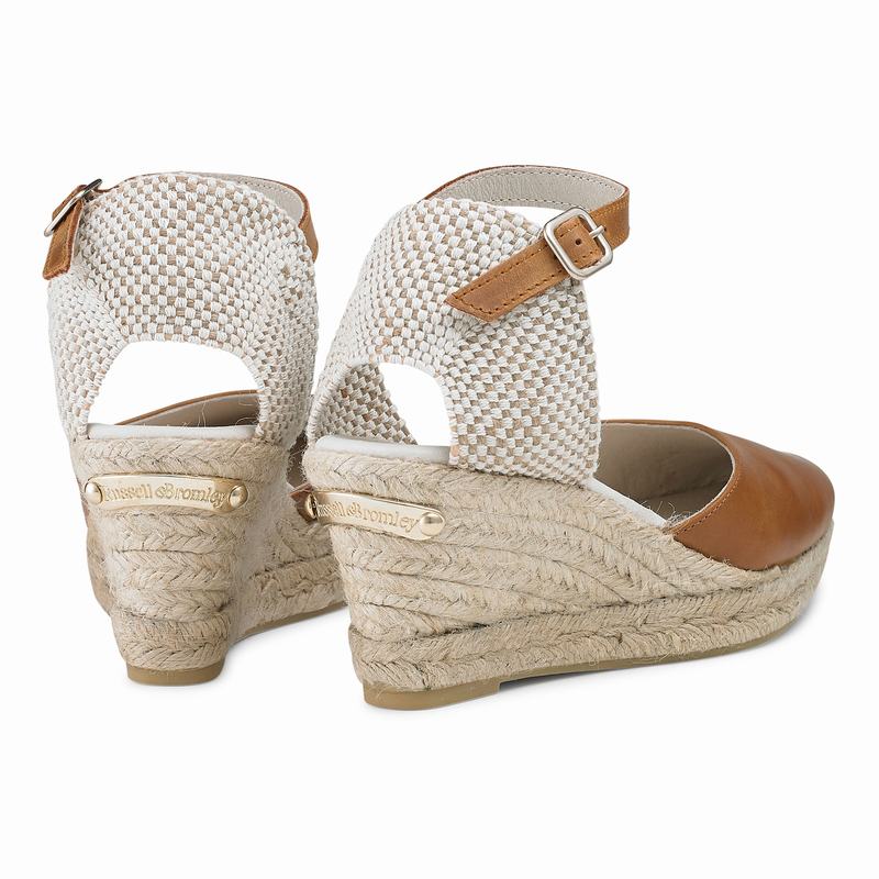 Brown Russell And Bromley Coco-nut Women's Espadrilles | JVE4297BM