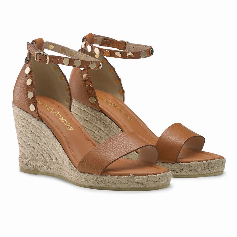 Brown Russell And Bromley Coin Spin Women's Espadrilles | ZBX657MN