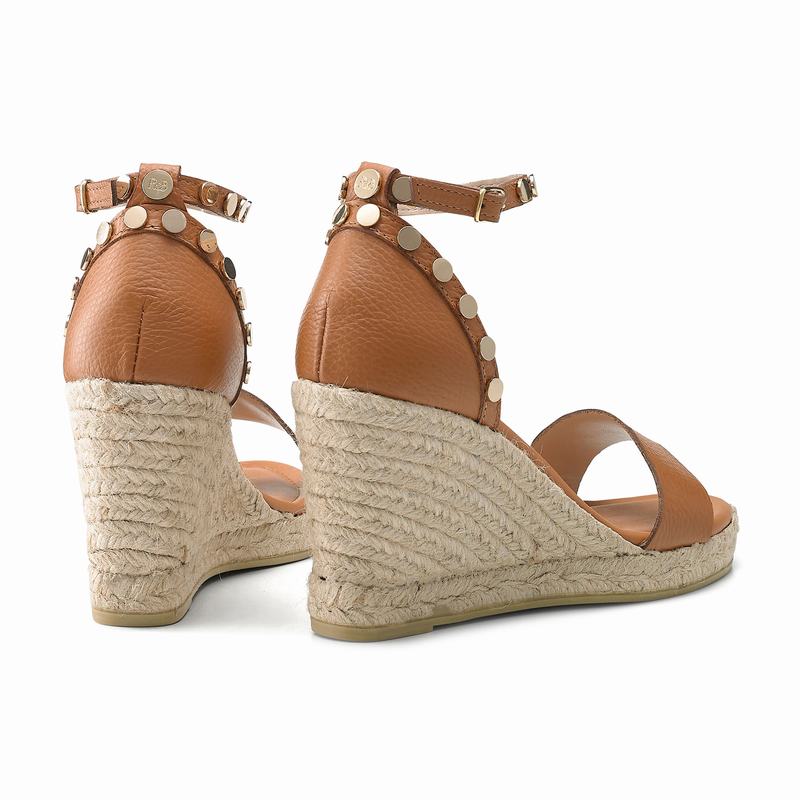 Brown Russell And Bromley Coin Spin Women's Espadrilles | ZBX657MN