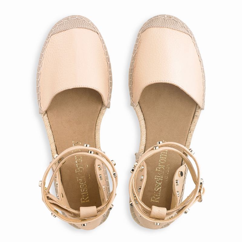 Brown Russell And Bromley Coin Wrap Women's Espadrilles | LNG9469SV