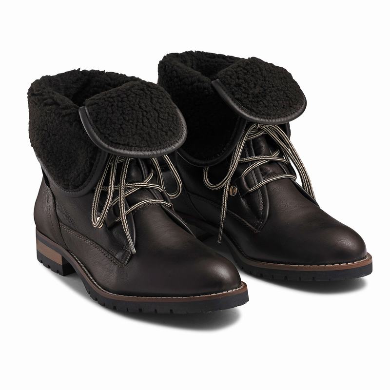 Brown Russell And Bromley Cuddly Women's Lace Up Boots | CKM1170PZ