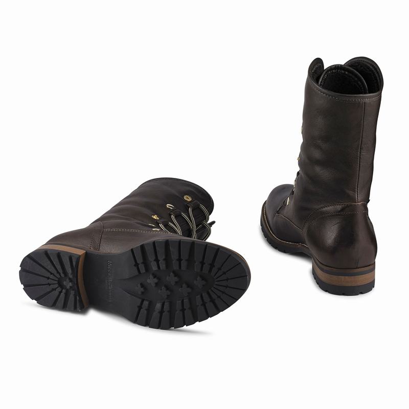 Brown Russell And Bromley Cuddly Women's Lace Up Boots | CKM1170PZ