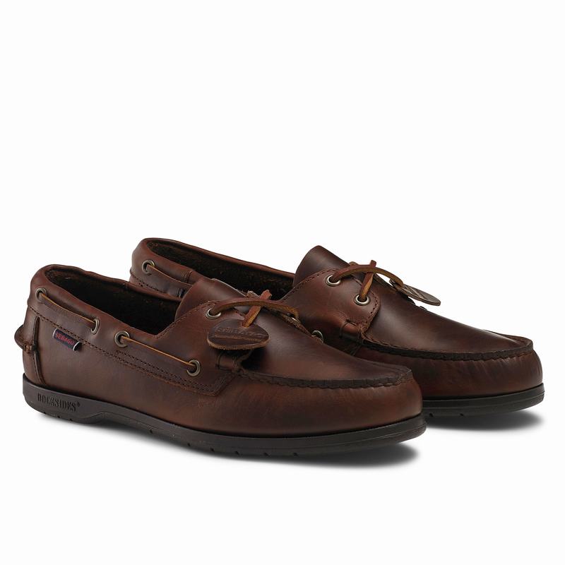 Brown Russell And Bromley Docksides Men's Boat Shoes | SEL5611CI