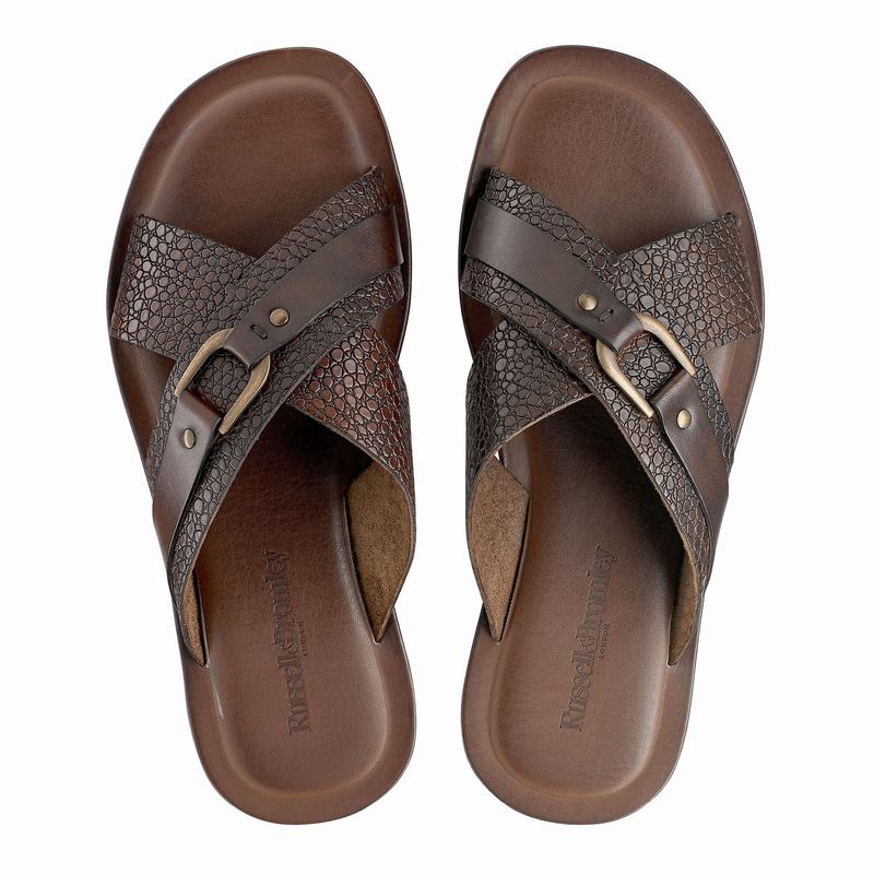 Brown Russell And Bromley Dream Men's Sandals | VSC9519FQ