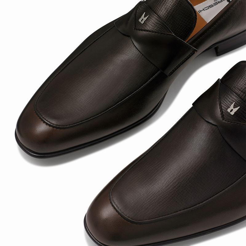 Brown Russell And Bromley Duke Men's Loafers | SAC4682HF
