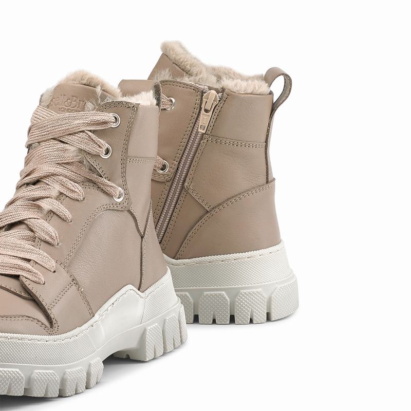 Brown Russell And Bromley Glacier Women's Lace Up Boots | LYW831GJ