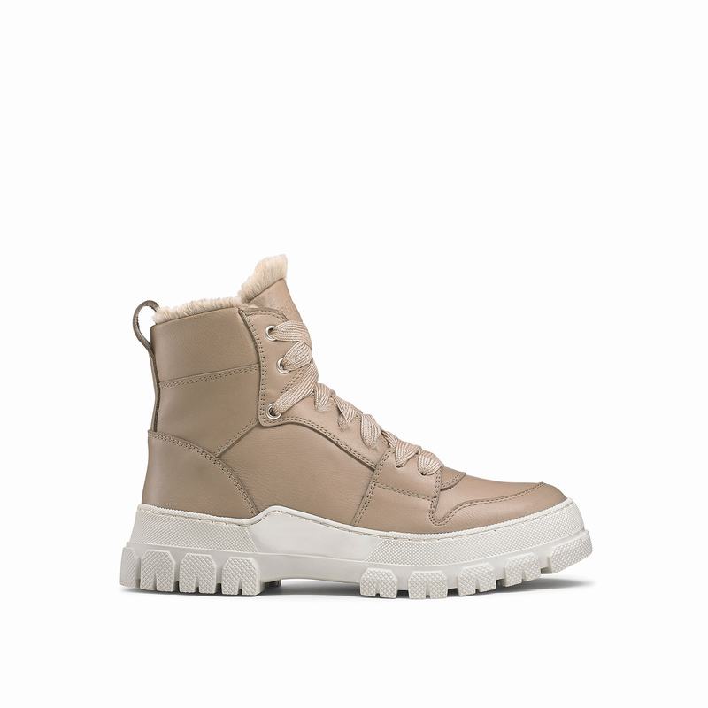 Brown Russell And Bromley Glacier Women\'s Lace Up Boots | LYW831GJ