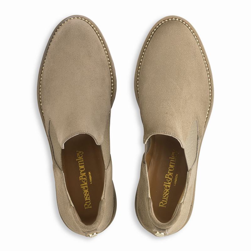 Brown Russell And Bromley Grid Women's Loafers | ZOP978DY