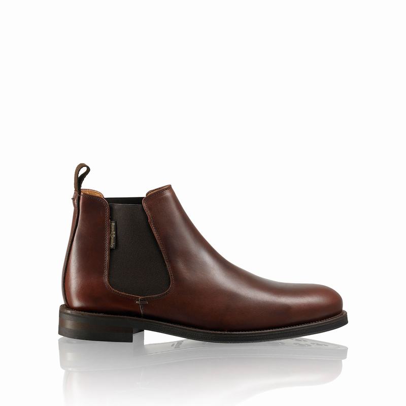 Brown Russell And Bromley Guildford Men\'s Chelsea Boots | ZII2614RQ